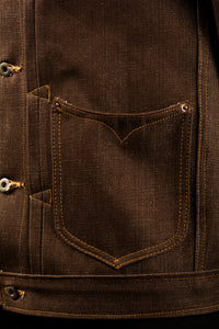 The Highland - Calif. Brown Bear Edition - Pleated Front Denim Jacket