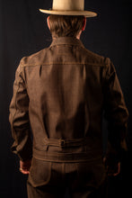 The Highland - Calif. Brown Bear Edition - Pleated Front Denim Jacket