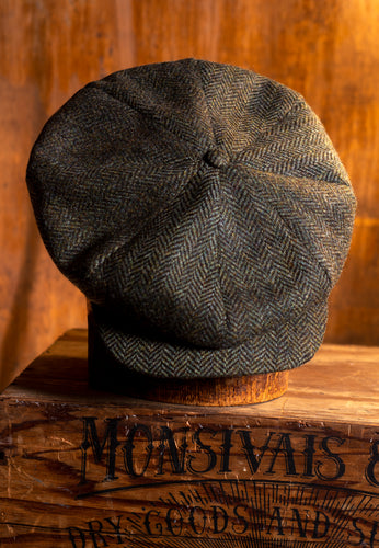 The National -Heather Green Herringbone tweed