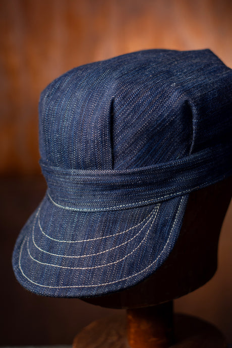 The Rail Cap - Slubby Natural Indigo Selvedge Denim