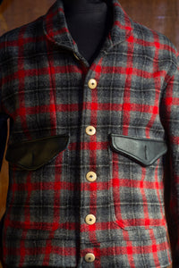 The Aviate - Sample Plaid wool with Leather Accents