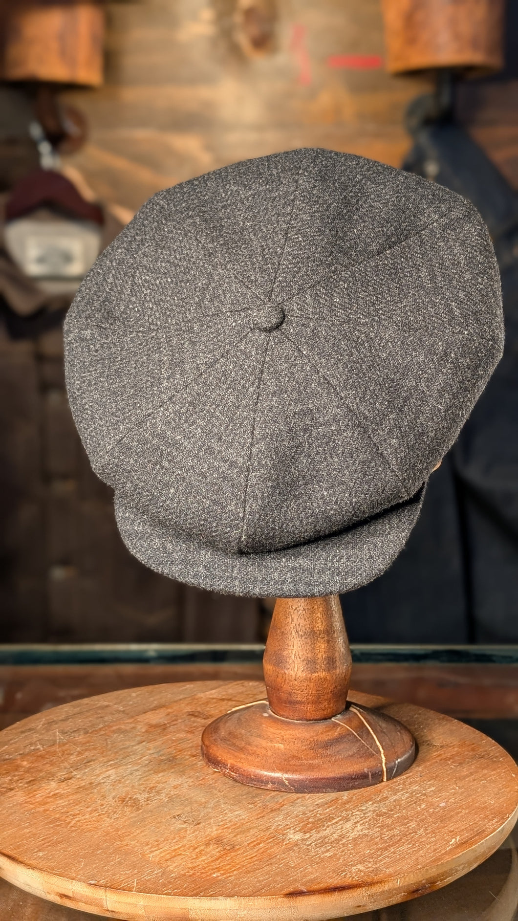 The National- Shadow Plaid Charcoal Wool