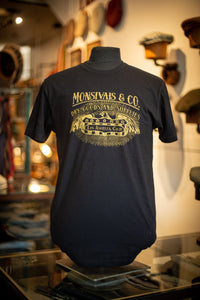 Monsivais & Co. Logo T- Shirt - Gold on Black